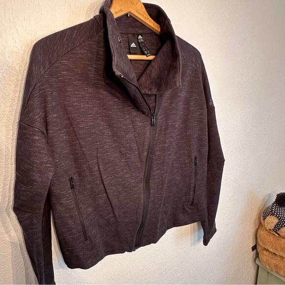 Adidas Heartbreaker Asymmetrical Track Jacket Charcoal‎ Grey Gray Large - Picture 5 of 11